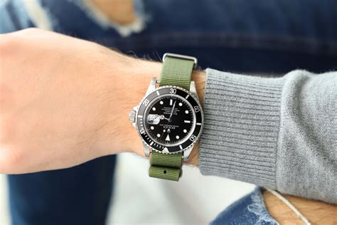 nato strap rolex 22mm|rolex submariner straps.